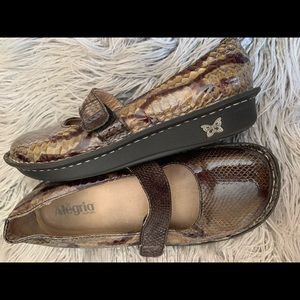 ALEGRIA Clogs Snakeskin. 🐍 Size 9